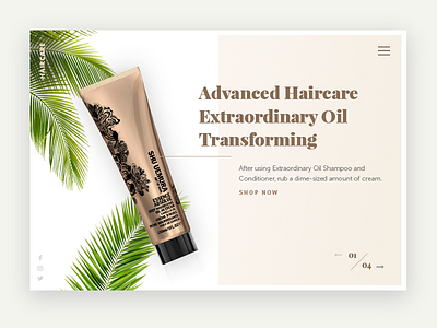 Oil Transforming cream haircare minimal modern nature
