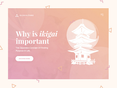 Why is ikigai important culture flat gradient homepage japan minimal modern