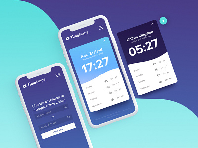 TimeMaps Progressive web app! 2d app blue design interface minimal mobile time