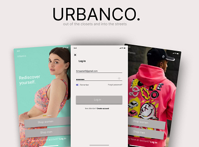 Urbanco. Onboarding Screen design fashion figma landing page onboarding screen splash screen ui ux