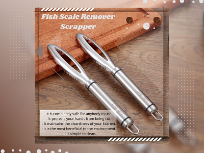 Fish Scale Remover Scrapper canva product design