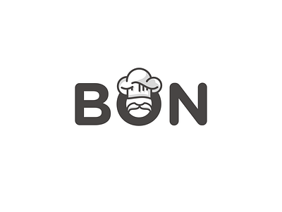 BON 11 branding chef logo flat illustration typography