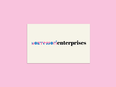 Montessori enterprises branding design logo vector