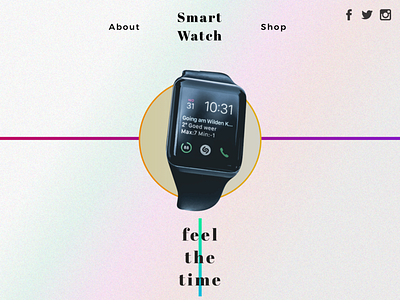 Smart Watch Web Design UI 💡 android wear apple watch clean colorful cool looking feel the time gradient simple smart watch ui ui design watch os web design