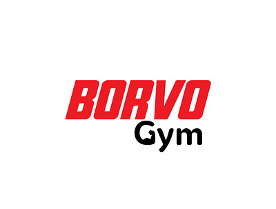 Borvo gym flat logo font gym logo lettering