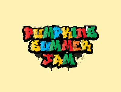 pumpkine's summer branding font graffiti graffiti design graphic design illustration lettering summar summar desgn typography