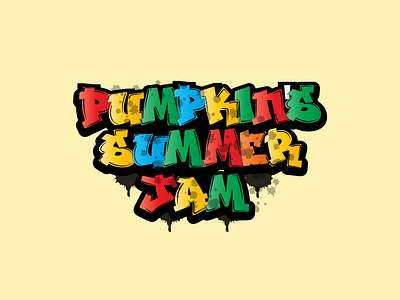 pumpkine's summer branding font graffiti graffiti design graphic design illustration lettering summar summar desgn typography