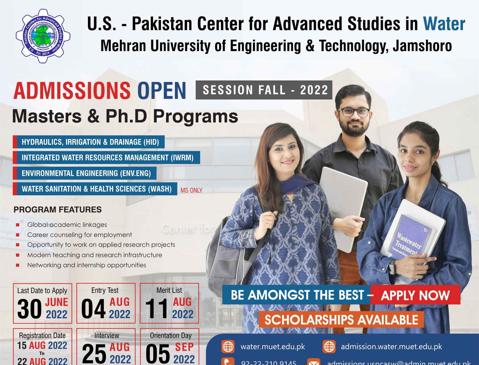 MS & PhD Programs in Pakistan's National Water Center by Jawad Soomro ...