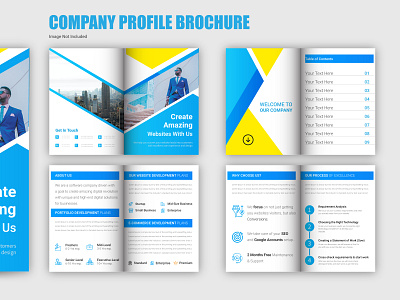 Business Brochure for a Software Company agency brochure banner bifold brochure branding brochure design graphic design illustration linkedin banner design template vector