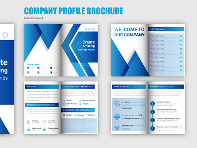 Business Brochure for a Software Company a4 size bifold brochure branding brochure design business plan catalog company profile corporate graphic design