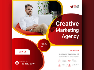 Minimal digital marketing agency webinar template