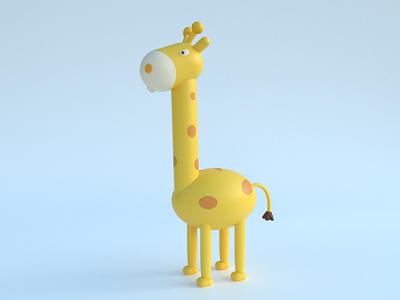 Giraffe Summer 3d art cinema4d corona cute design direction giraffe illustration kid summer