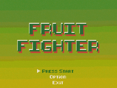Fruit Fighter 8bit arcades banana fight game glitch k.o peach start