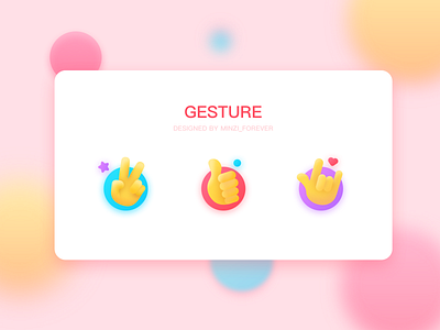 GESTURES app design forever icon logo minzi ui