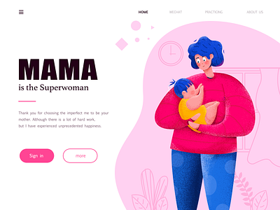 Mama Is The Superwoman design forever icon illustration minzi ui web