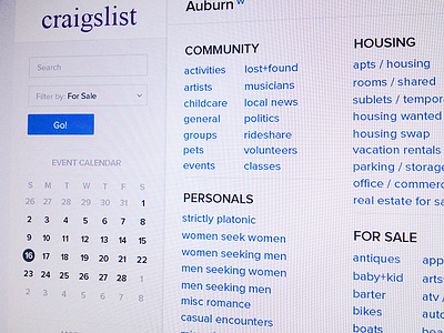 Craigslist Redesign clear craigslist redesign ui web