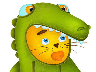 Alligator alligator cat illustration