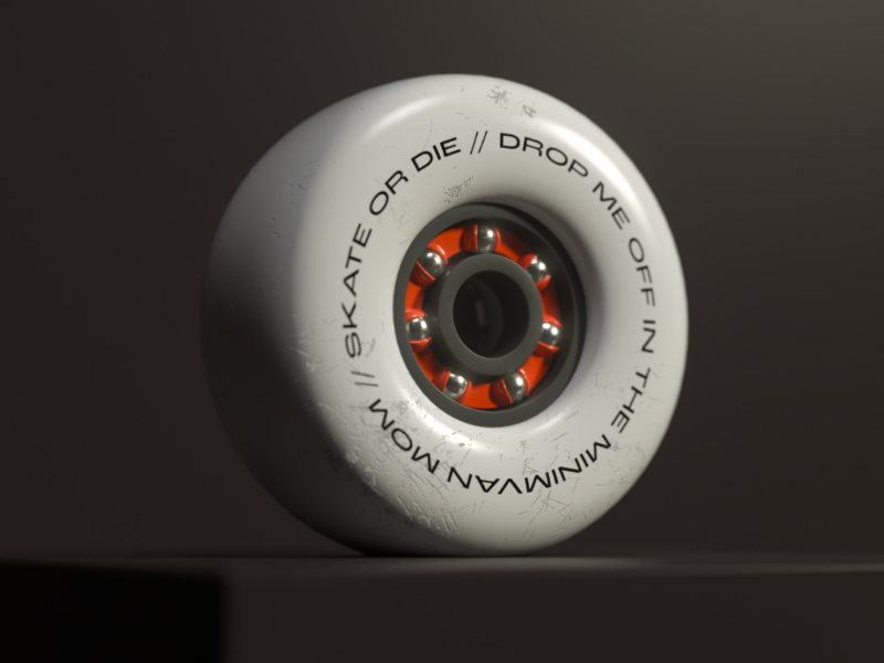 Skateboard wheel by Miles Hellyer on Dribbble