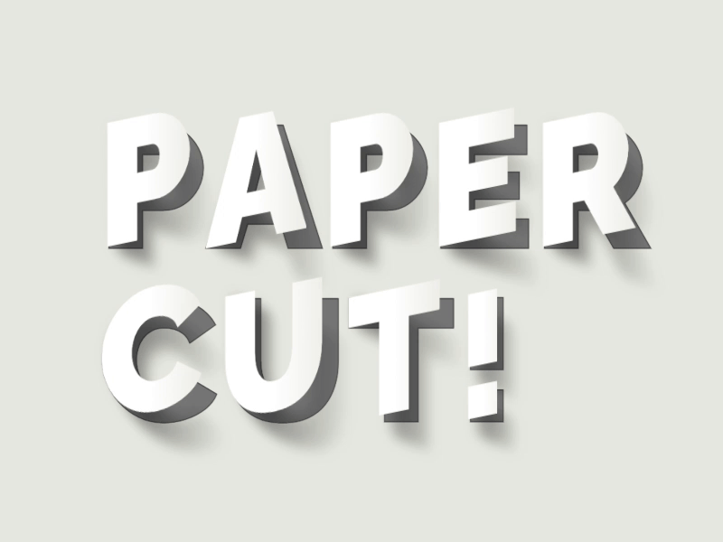 Paper Cut! ✂️ animation codepen cut paper text
