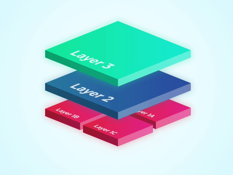 Isometric Floating Layers (SVG)