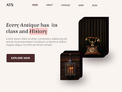 Antique shop branding design graphic design ui ux