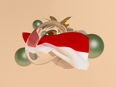 Indonesia Flag Abstract 3d 3d art abstract bendera c4d cinema 4d cinema4d flag illustration