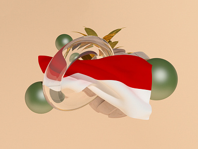 Indonesia Flag Abstract