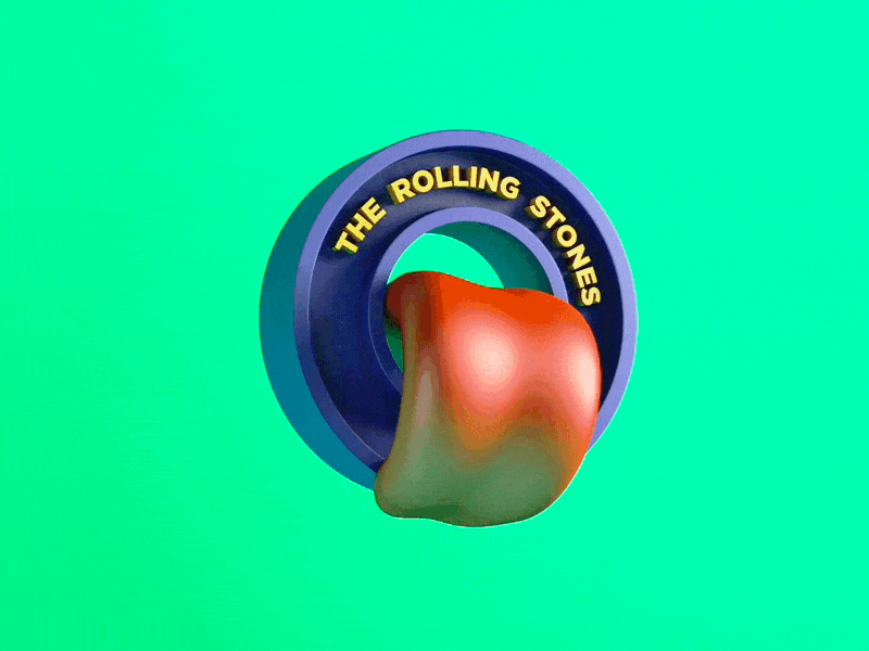 The Rolling Tongue 3d animations c4d cinema4d icon icons lick logo logo animation rock rollingstones tongue