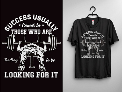 Success usually comes to those Gym T-shirt bodybuilding branding customdesign customtshirt design fitness tshirt fitnessgirl fitnesslover fitnessmotivation graphic design gym gym motivation gymamerica gymtshirt gymworkout illustration t shirt design tshirt tshirtdesign vector