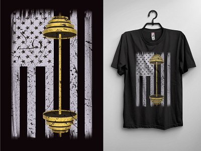 American Flag Gym/Fitness T shirt