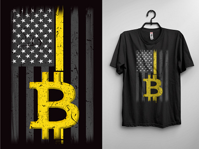 American Flag Crypto Bitcoin T shirt