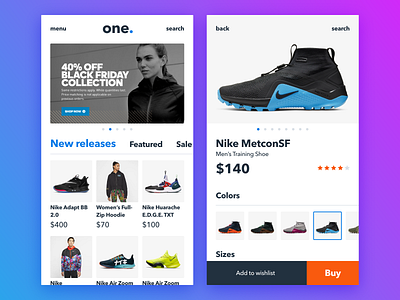 one. app concept shop