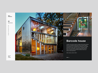 Barcode house architecture concept design house ui web website