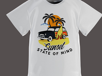 Sunset t-shirt design design graphic design illustration logo typography vector