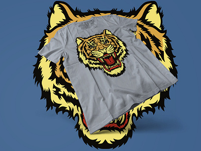 Tiger Illustration T-shirt Design