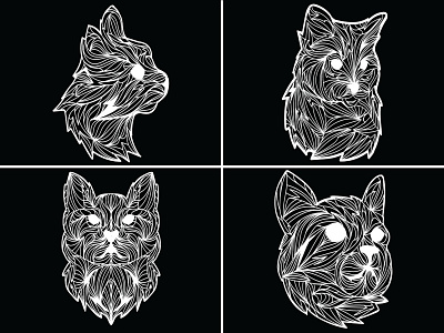 Cat Mandala Design animation branding design graphic design illustration logo mandala tshirt typography vector