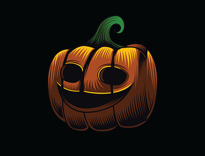 Halloween Pumpkin Design branding design graphic design halloween illustration logo pumpkin scary spooky t shirt t shirt t shirt design tshirt typography vector