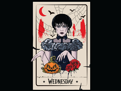Wednesday Addams Illustration Design