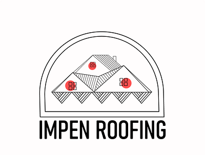 Impen Roofing Logo branding design graphic design logo