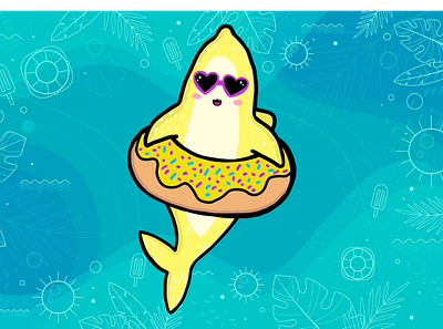 summer lemon shark v2 illustration