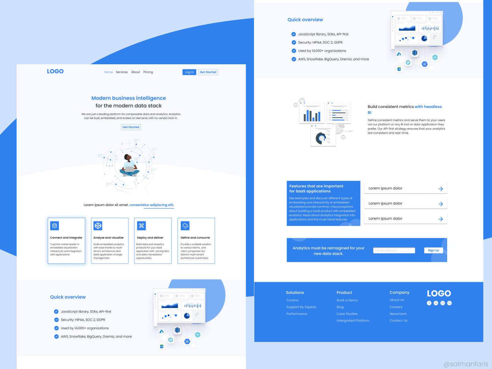 Data analytics Home Page Design by Mohamed Salman Faris on Dribbble