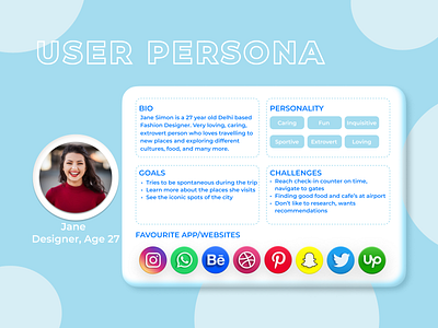 User Persona app design graphic design navigationapp ui userpersona ux