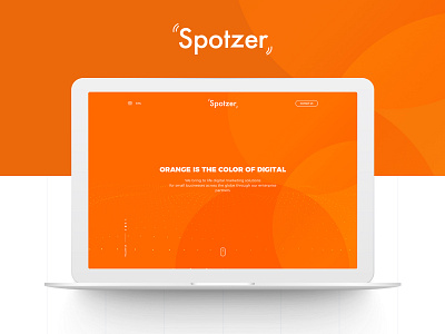 Spotzer.com | Website Redesign homepage landing layout menu navigation orange redesign ui ui design website