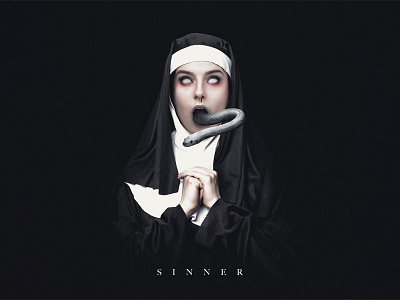 Sinner #1 artwork blood dark digital holy horror manipulation nun sin sister snake