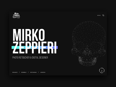 Mirko Zeppieri | Portfolio Website dark design digital landing semplice skull typography ui ui design website