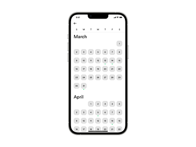 Calendar Concept calendar ios light mode mobile app design product design ui ui design ux design