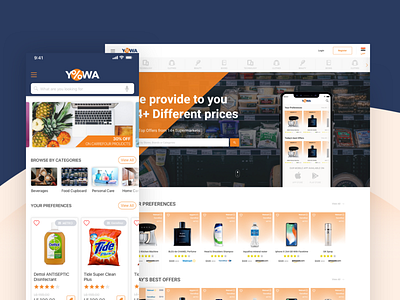 YOWA Ecommerce app design ui ux