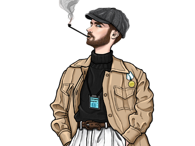 Контроль качества illustration дым качество мужчина персонаж шляпа