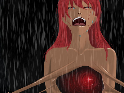 Heartache illustration pain rain resentment sadness scream tears the soul is torn yearning