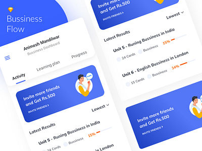 Bussiness Dashboard animation app branding design flat icon illustration illustrator logo minimal press l to show some love type typography ui ux vector web website